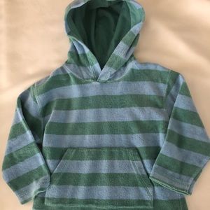 Mini Boden Striped Terry Hoodie Size 3-4y